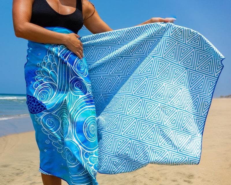 Elite Trend Microfiber Beach Towel for Adults with Bag - Extra Large 78x35 inch Lightweight Sand Free Quick Dry Towel for Travel, Swimming, Yoga, Camping (Sea Turtle) - Image 4